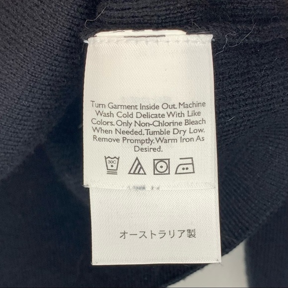 VINTAGE Eddie Bauer Turtleneck Black Knit Sweater Size L - Picture 5 of 6